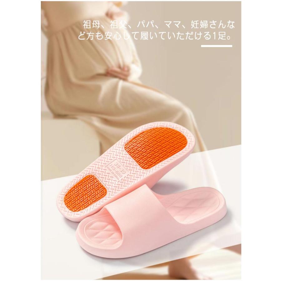 同色2足セット 超防滑 シャワーサンダル バススリッパ 高齢者 妊婦