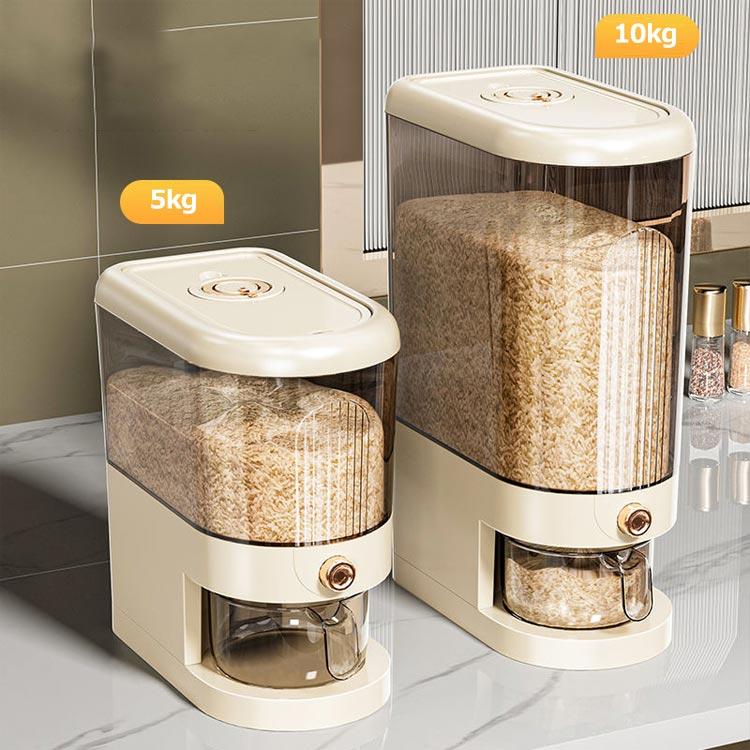 米びつ 10kg 5kg 米櫃 こめびつ 密閉 ボタン押しタイプ ライスボックス