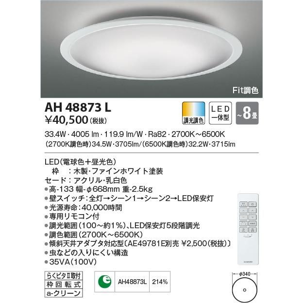 コイズミ照明 AH48873L シーリング