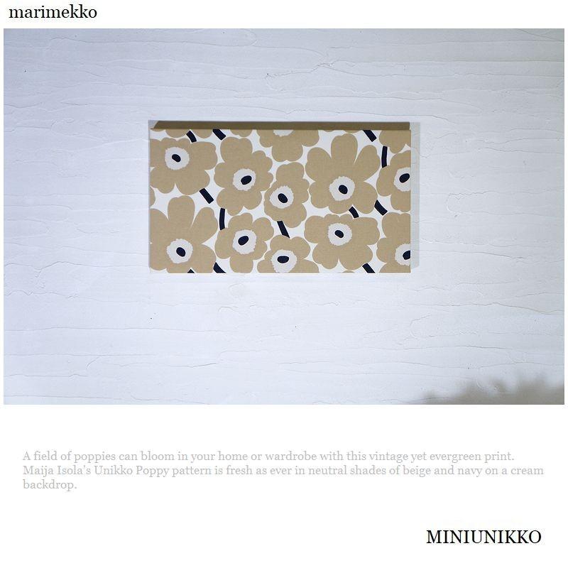 marimekko マリメッコ ベージュ marimekko（マリメッコ） ファブリックパネル 北欧 miniunikko 40×22