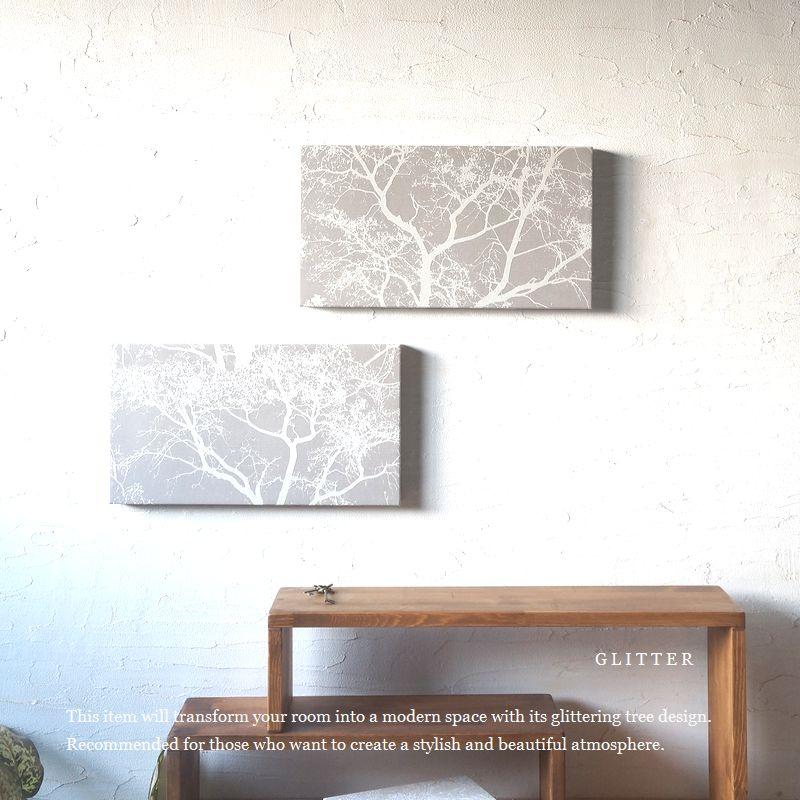 アートパネル GLITTER 40×22cm 2枚セット ラメ入り プロ用 縦型 客室