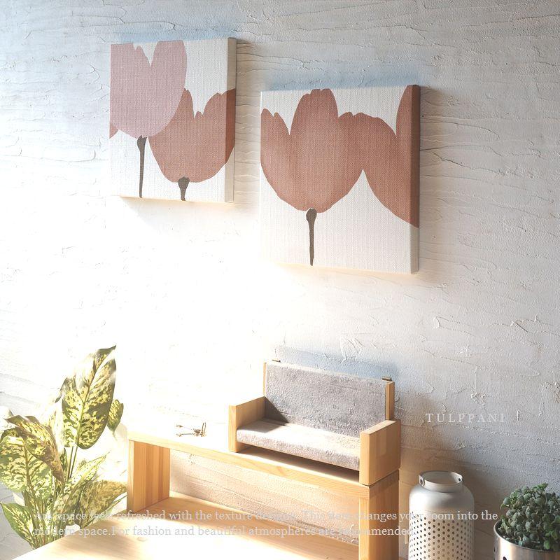 ファブリックパネル 2枚セット アートパネル ボード 絵画 花 玄関