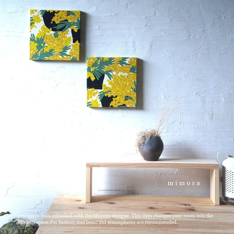 ピーチ様確認用です♪　ファブリックパネル(Handmade) グリーン 送料無料】12x12cmちいさなファブリックパネル【ラインリーフ その他