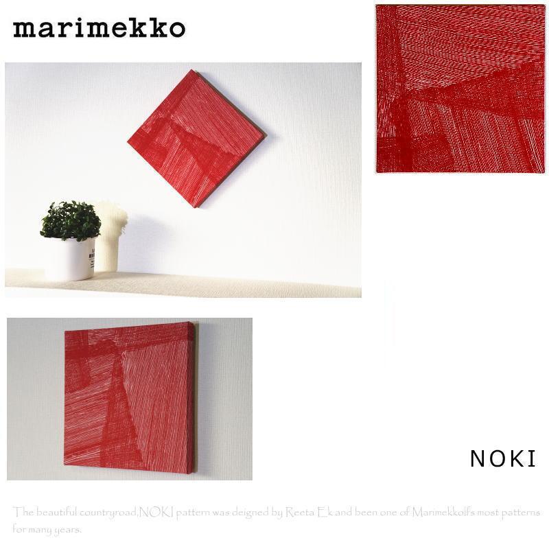 ファブリックパネル 玄関  北欧 SS marimekko NOKI  レッド 20×20｜alice55｜03