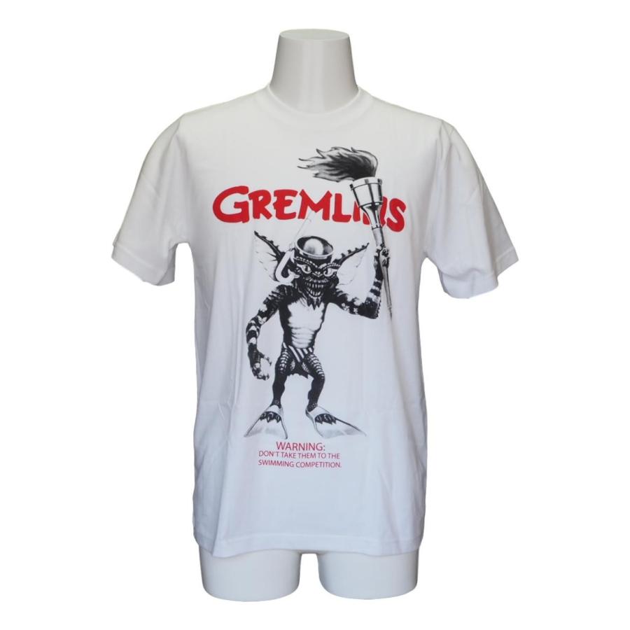 送料無料 ムービー Ｔシャツ グレムリン Gremlins プリント Ｔシャツ 面白 Ｔシャツ 映画 半袖 メンズ レディース 白 ホワイト｜alicealice-select