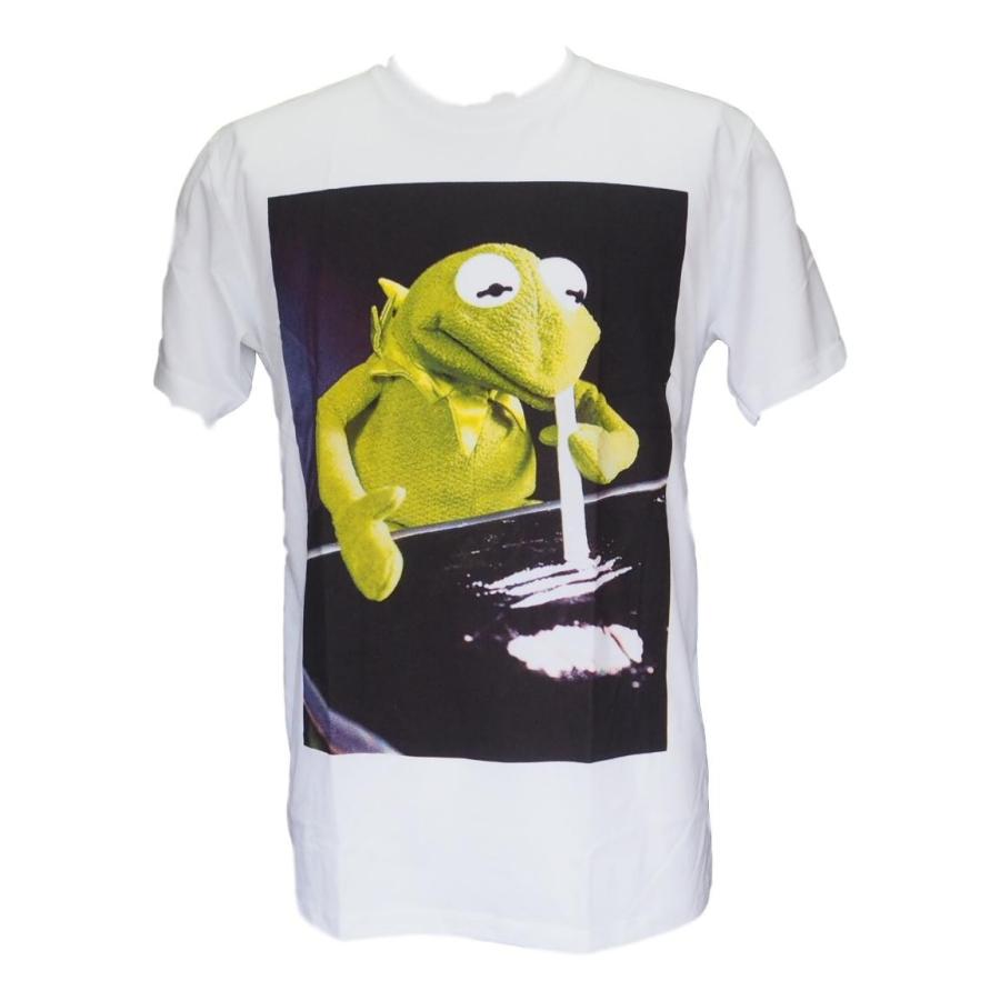 送料無料 カーミット ドラッグ セサミストリート カエル マペット セレクトＴシャツ ユニセックス 白 ホワイト かわいい プレゼント ペア 彼氏 彼女 ジョーク | 
