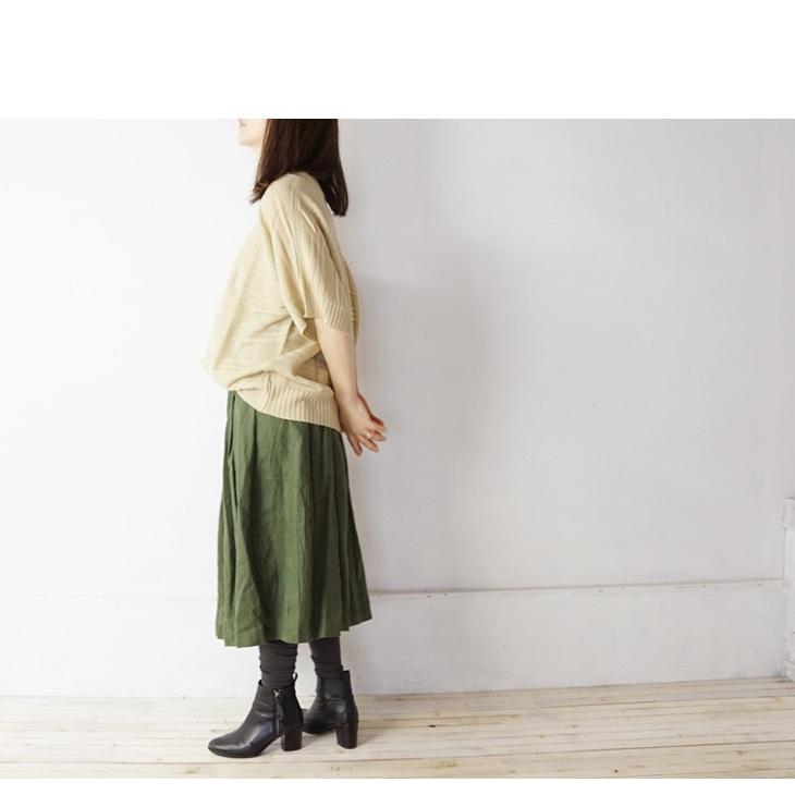 Scye リネン　プリーツスカート サイズ38 Scye リネン プリーツスカート サイズ38