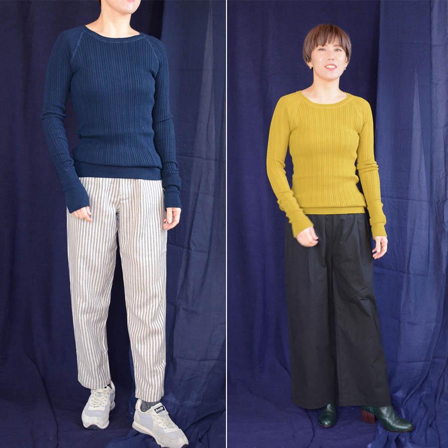 STONE  ブラック リブニット セーター コットン STONE ISLAND ブラック リブニット セーター コットン