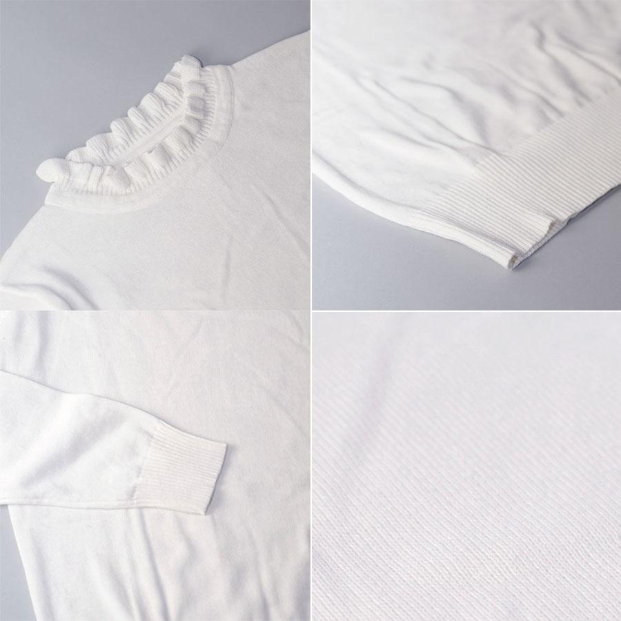 綿 フリルニット フリル衿ニット スタンドカラーニット セーター長袖 長袖ニット コットン ハイネック フリル ニット セーター | Lilou | 15