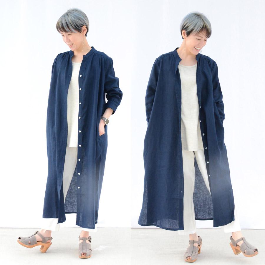 リネン100%ロングワンピース ボタン ワンピース ロング リネン100%ロングワンピース ボタン ワンピース ロング