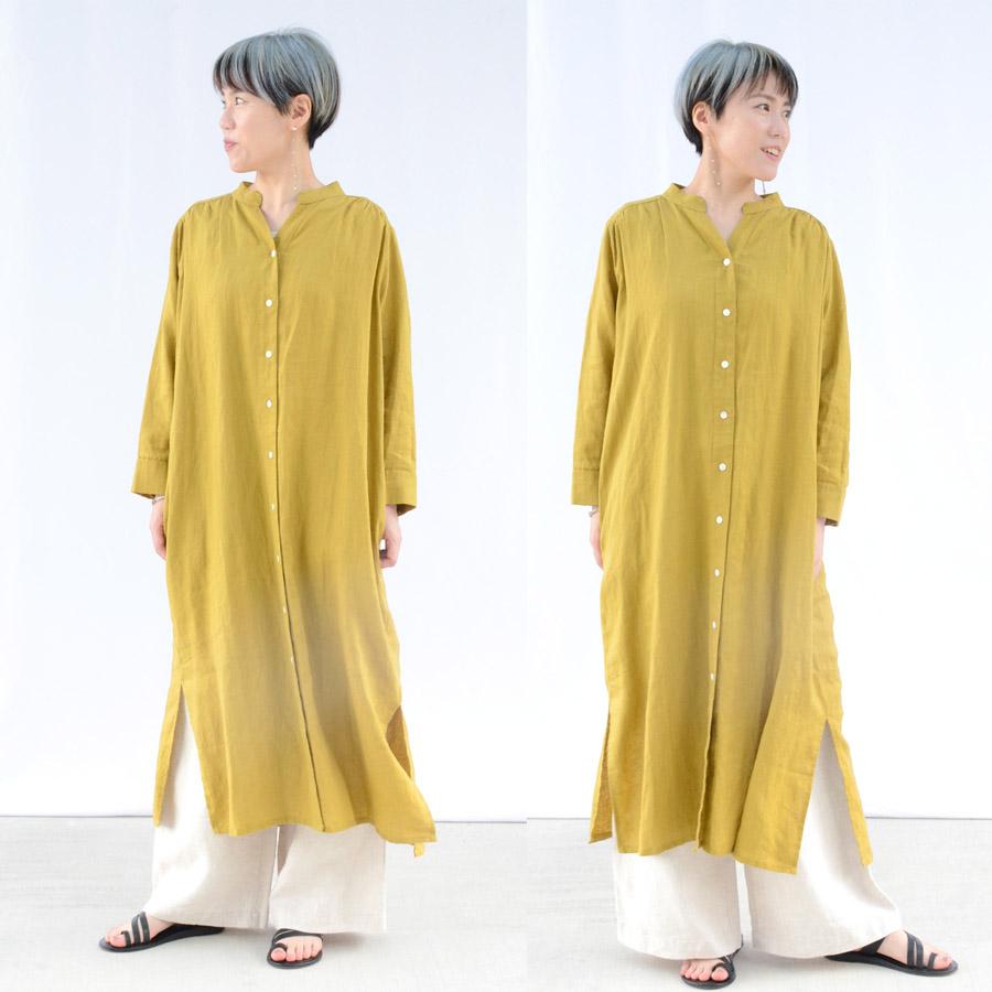 リネン100%ロングワンピース ボタン ワンピース ロング リネン100%ロングワンピース ボタン ワンピース ロング