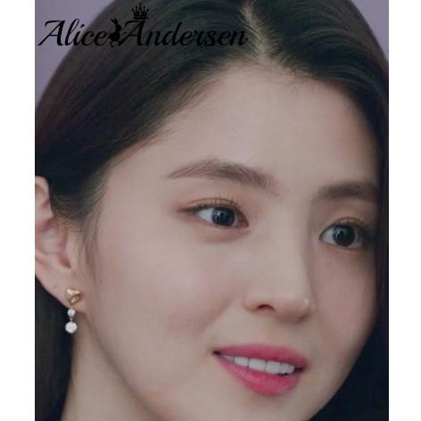 ピアス 韓国 芸能人着用 ハートクリスタル 人気 アクセサリー 韓