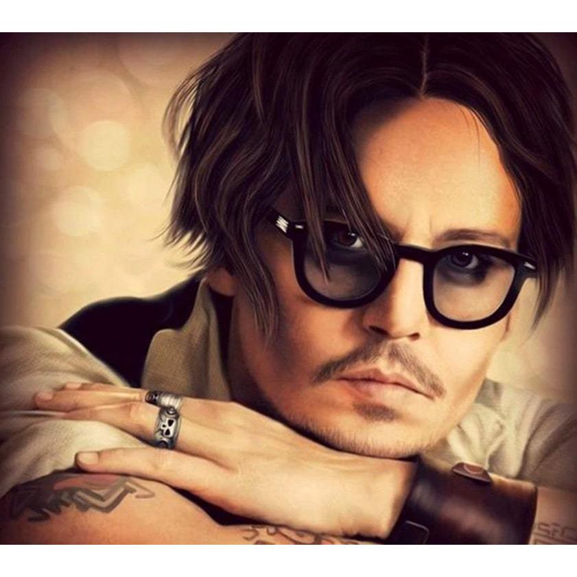 フレーム カラー レンズ ジョニー デップ サングラス クリア