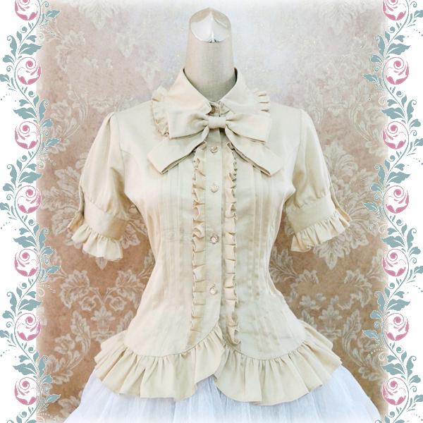 ブラウス ロリータ 半袖 夏 秋 レディース ロリィタ ドールカラー ゆめかわいい ゴシック の商品画像