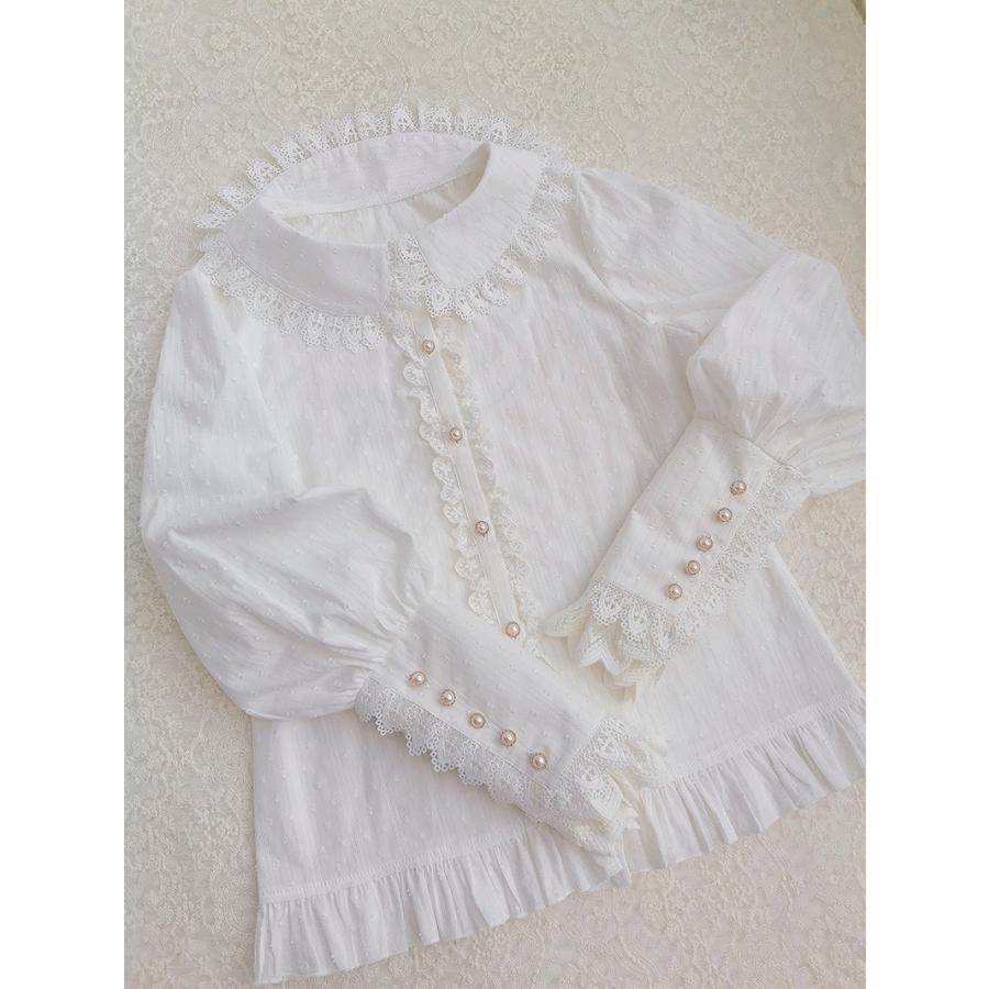 ロリータ ブラウス 春秋 レディース トップス 長袖 ロココ調