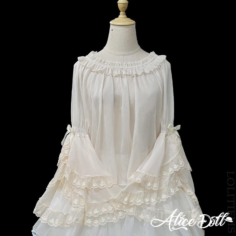 ロリータ ブラウス 姫袖 シフォンブラウス シャツ トップス