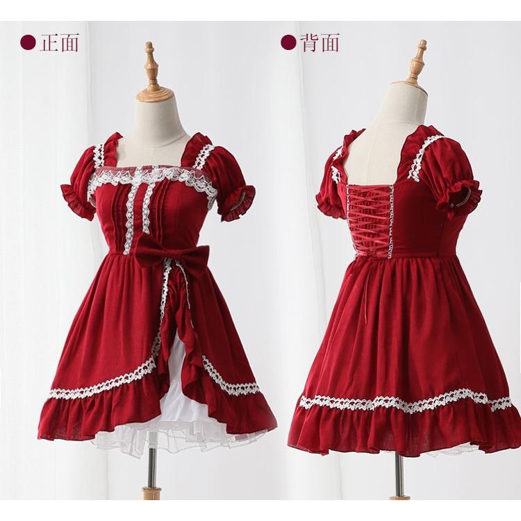 ロリータ ワンピース 夏 ロリィタ フレア フリル 清楚 かわいい ピンク レッド S Xl A Alice Doll 通販 Yahoo ショッピング