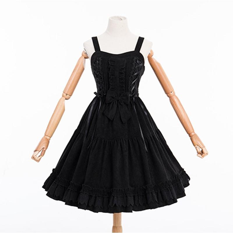 ワンピース ロリータ ゴスロリ ジャンパースカート 暖かい 杏 赤 黒 かわいい A Alice Doll 通販 Yahoo ショッピング