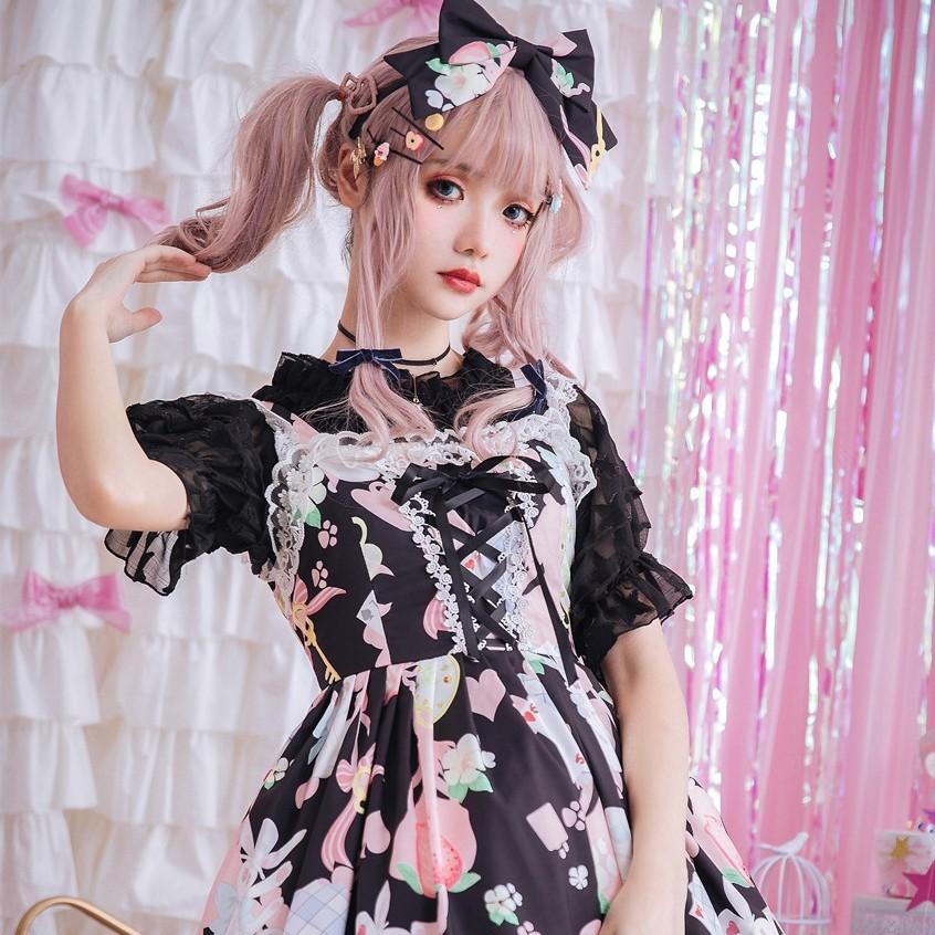 ジャンパースカート ロリータ キャミソールドレス 不思議な国のアリス 3色 S M L Xl A Alice Doll 通販 Yahoo ショッピング