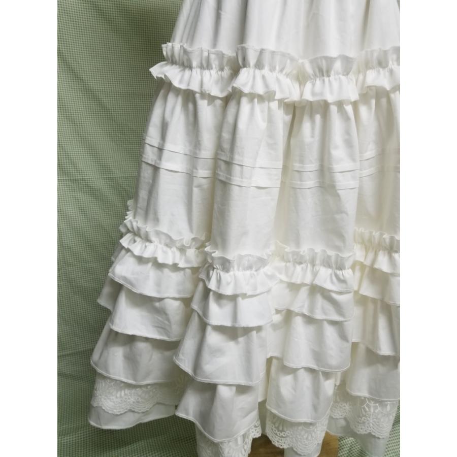 ホワイト ロングシフォンスカート 4段フリル アトリエピエロ ゴシックロリィタ 楽天市場】ロリータ クラロリ ゴスロリ スカート ミディアム