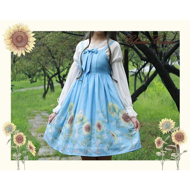 ロリータ 夏 ワンピース ジャンパースカート ひまわり かわいい 可愛い エレガント 清楚 A Alice Doll 通販 Yahoo ショッピング