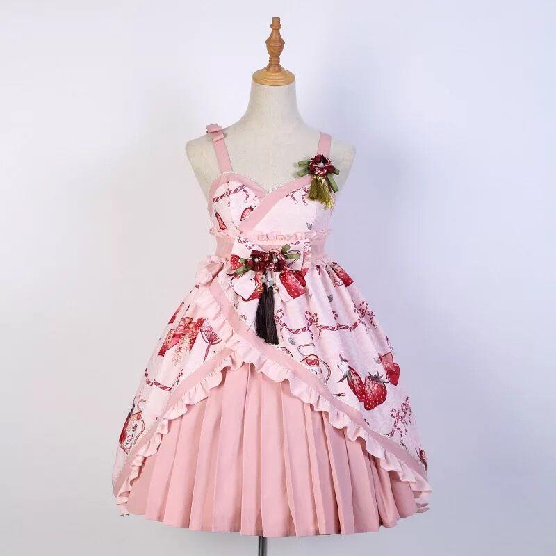 ワンピース ロリータ 和風 苺 レディース 可愛い おしゃれ ノースリーブ コスプレ A Alice Doll 通販 Yahoo ショッピング