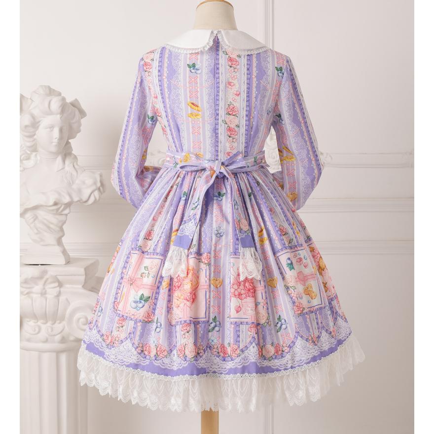 ワンピース 秋 冬 ロリータ ドレス 長袖 ブルーベリー ゆめかわいい レディース A0401 Alice Doll 通販 Yahoo ショッピング