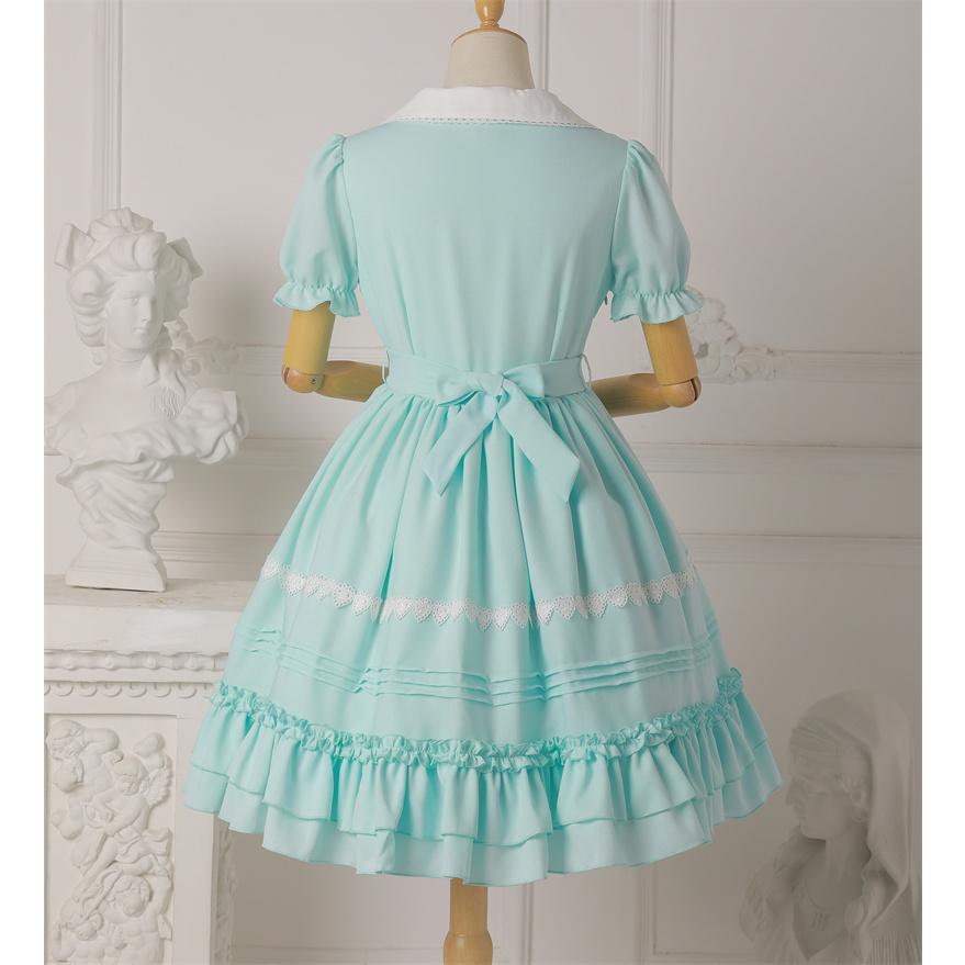 ロリータ ワンピース 半袖 レディース ゆめかわいい 選べる6色 ロリィタ 可愛い A0404 Alice Doll 通販 Yahoo ショッピング