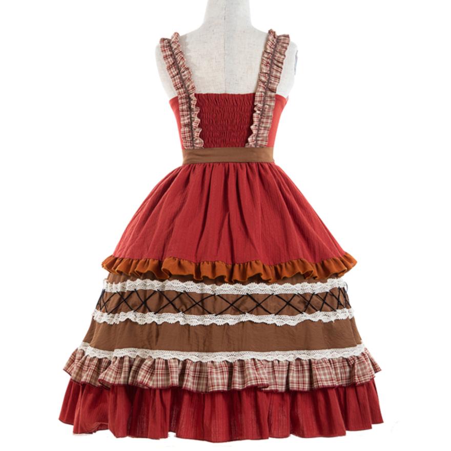 ロリータ 赤ずきん ワンピース ジャンパースカート コスプレ 甘ロリ ゆめかわいい レッド S 3xl A Alice Doll 通販 Yahoo ショッピング