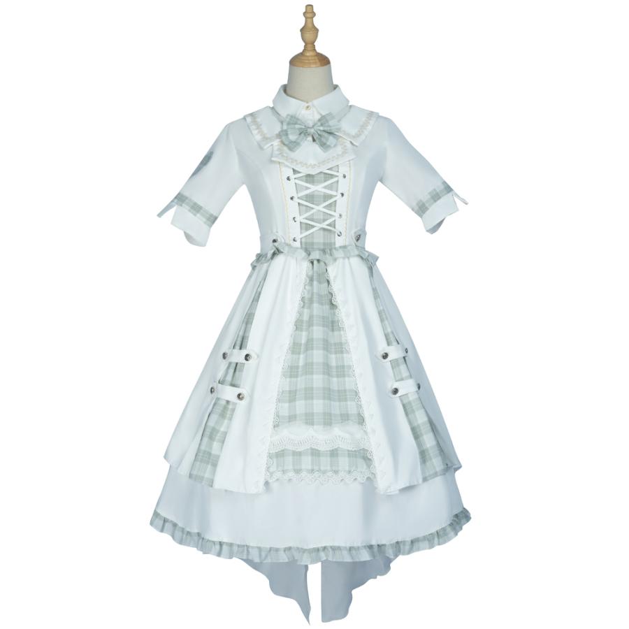 Sale 公式通販 直営店限定 ロリータ 衣装 女の子 可愛いドレス スカラップドレス チェック柄 ゴスロリ Lolita 半袖ワンピース イベント衣装 発表会 Xj4026 クリアランスセール Carlavista Com
