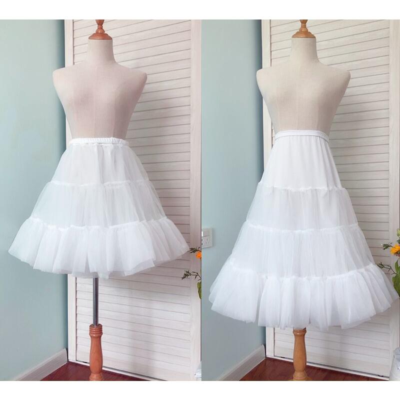 ロリータ パニエ 46-68cm 長さ調節可 ワイヤー無 柔らか レディース