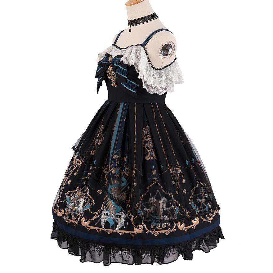 ロリータ ワンピース ジャンパースカート ゴスロリ 黒ロリ レディース チョーカー付 ロリィタ ゴシック ドレス 姫 A Alice Doll 通販 Yahoo ショッピング