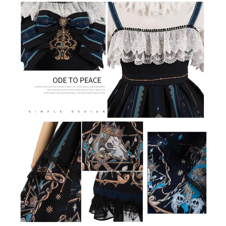 ロリータ ワンピース ジャンパースカート ゴスロリ 黒ロリ レディース チョーカー付 ロリィタ ゴシック ドレス 姫 A Alice Doll 通販 Yahoo ショッピング