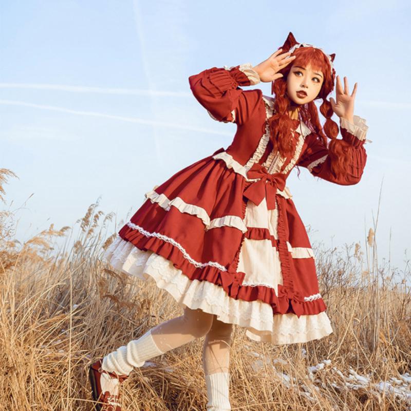 ワンピース 長袖 ロリータ 春秋冬 レディース ロリィタ コスプレ 