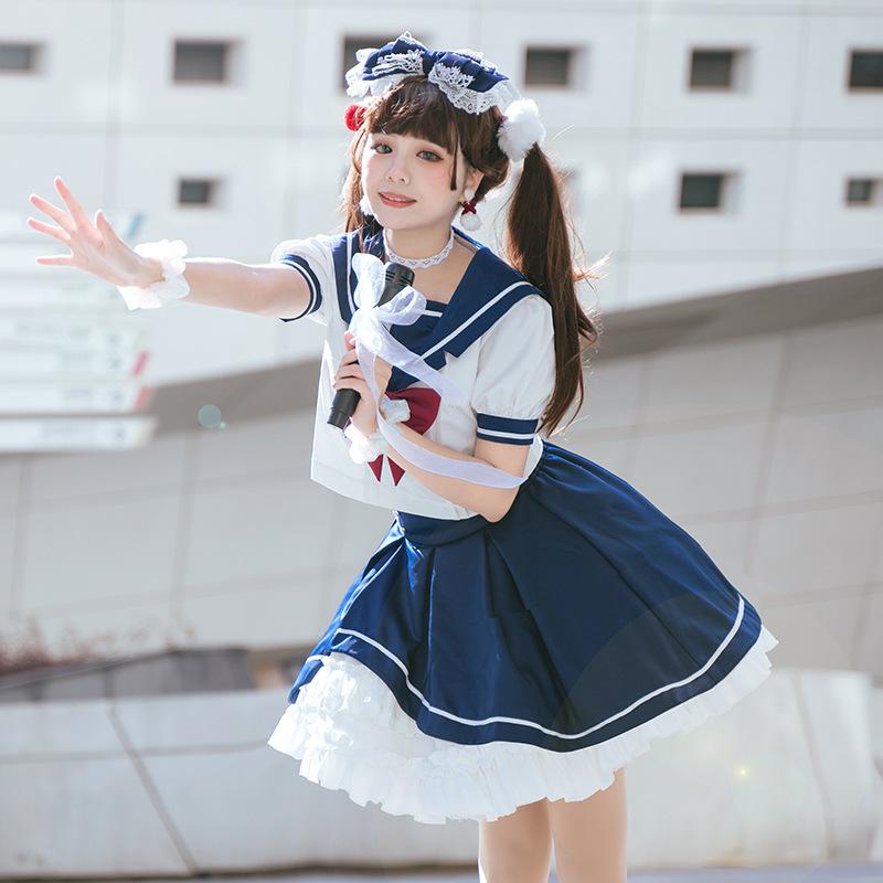ロリータ セーラー服 制服 コスプレ 女子高生 コスチューム セーラーカラー アイドル 衣装 ワンピース 可愛い A Alice Doll 通販 Yahoo ショッピング