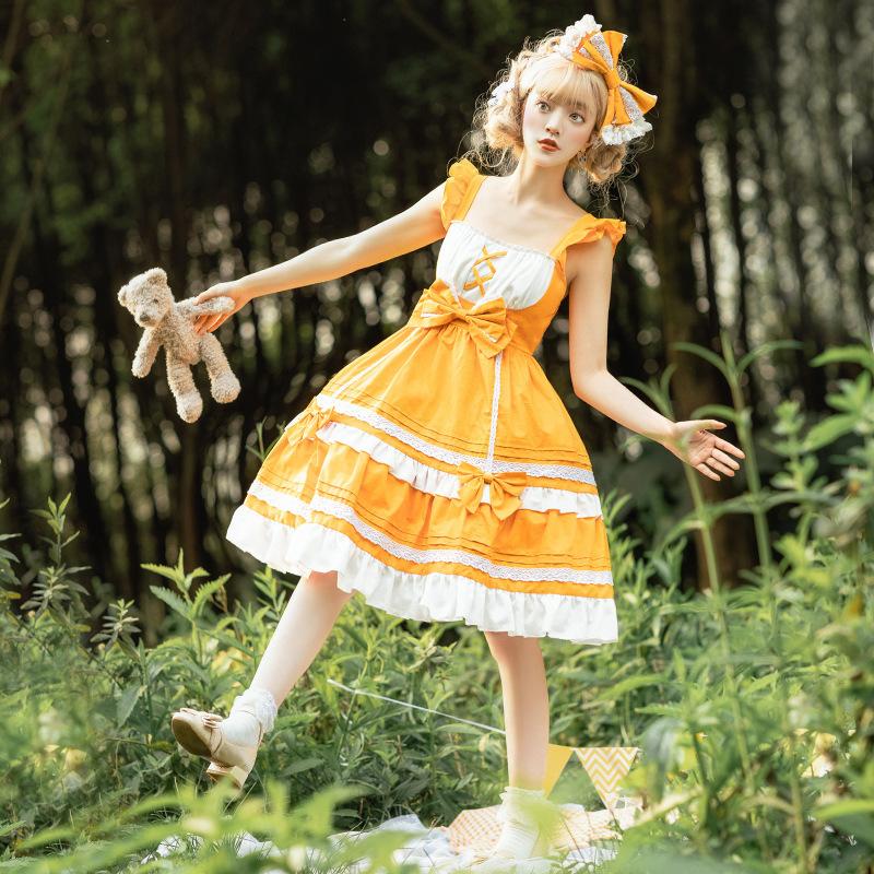 ワンピース ドレス ロリータ レディース 夏 新作 ロリィタ キャミソール 選べる色 ヘアアクセ付 A Alice Doll 通販 Yahoo ショッピング