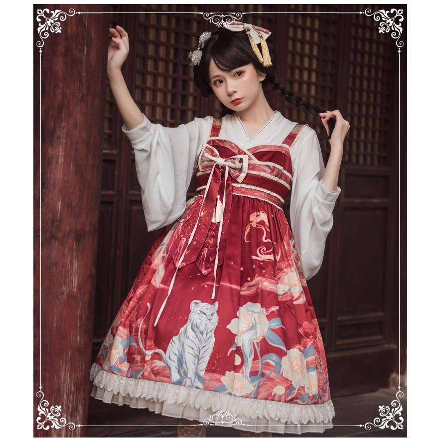 ロリータ ワンピース チャイナドレス ジャンパースカート 華ロリ ロリータ ワンピース チャイナドレス ジャンパースカート 華ロリ