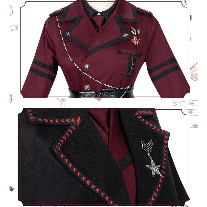 ロリータ ワンピース 軍服 セット 秋冬新作 コート クラシック ロリィタ 軍ロリ ゴスロリ 制服 コスプレ コスチューム ゴシック ロリータ服 サイズ L