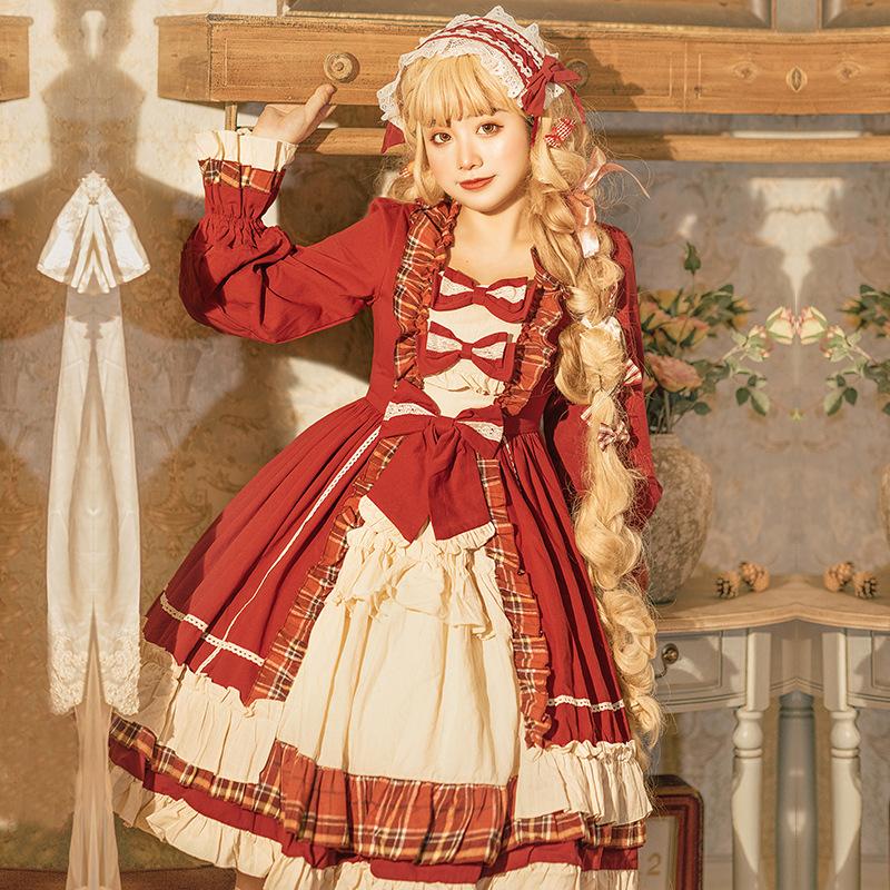 ロリータ ワンピース 秋冬 赤ずきん 田園風 ゴシック ゴスロリ 甘ロリ 長袖 ドレス 豪華 ハロウィン 衣装 A Alice Doll 通販 Yahoo ショッピング
