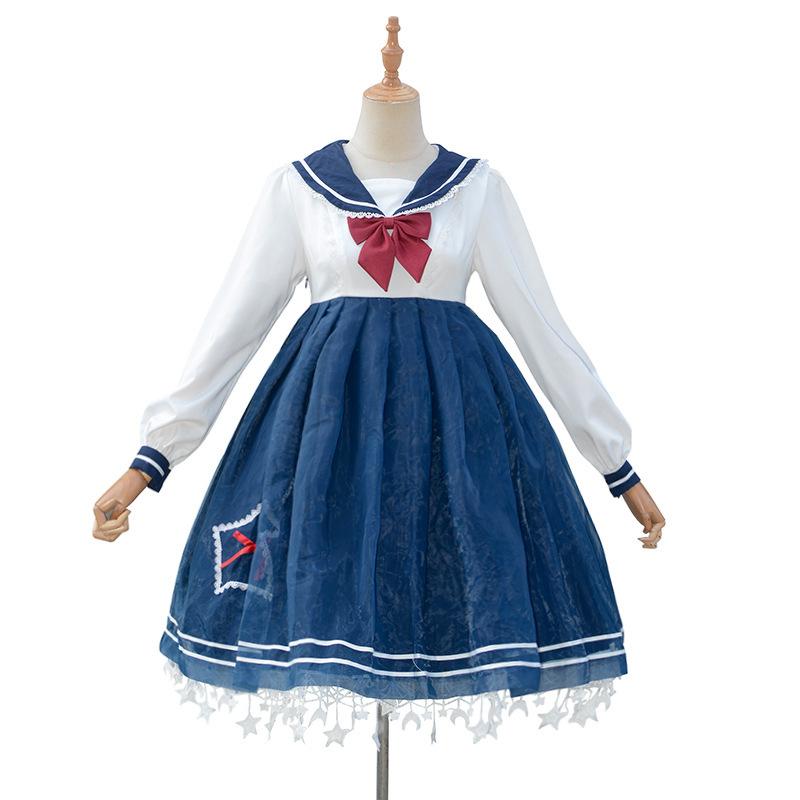 ロリータ ワンピース 長袖 セーラー服 春秋 レディース Lolita ロリータ ワンピース 長袖 セーラー服 春秋 レディース Lolita