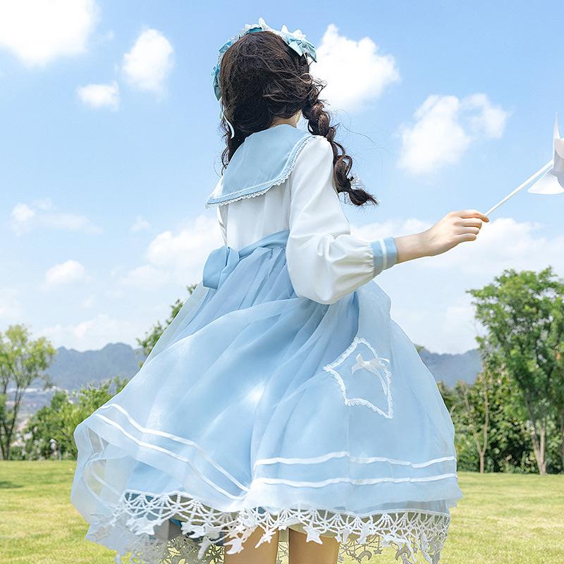 ロリータ ワンピース 長袖 セーラー服 春秋 レディース Lolita ロリータ ワンピース 長袖 セーラー服 春秋 レディース Lolita