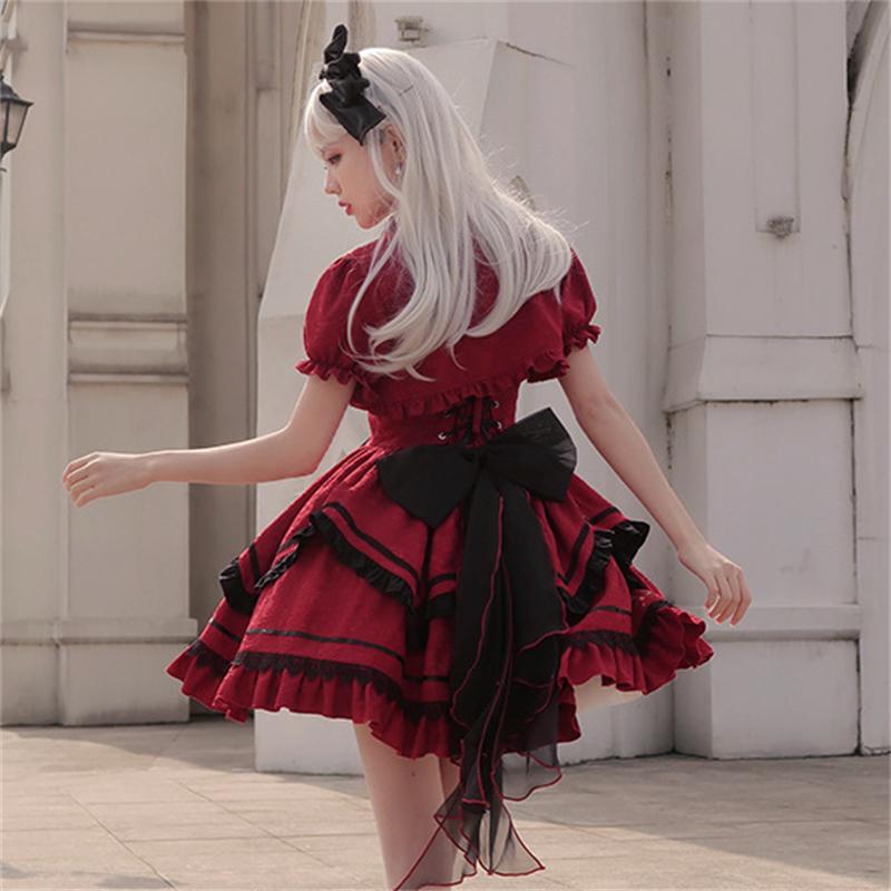 ワンピース Lolita ゴシック ロリータ 黒ロリ セクシー ゴスロリ  