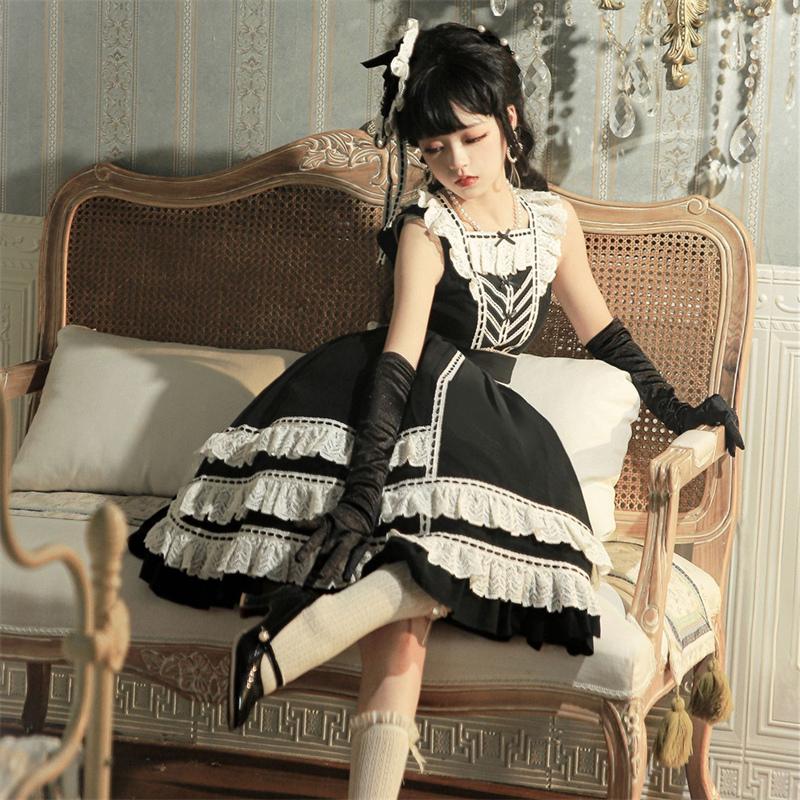 ロリータ クラロリ ワンピース ゴスロリ 清楚 ジャンパースカート 姫  