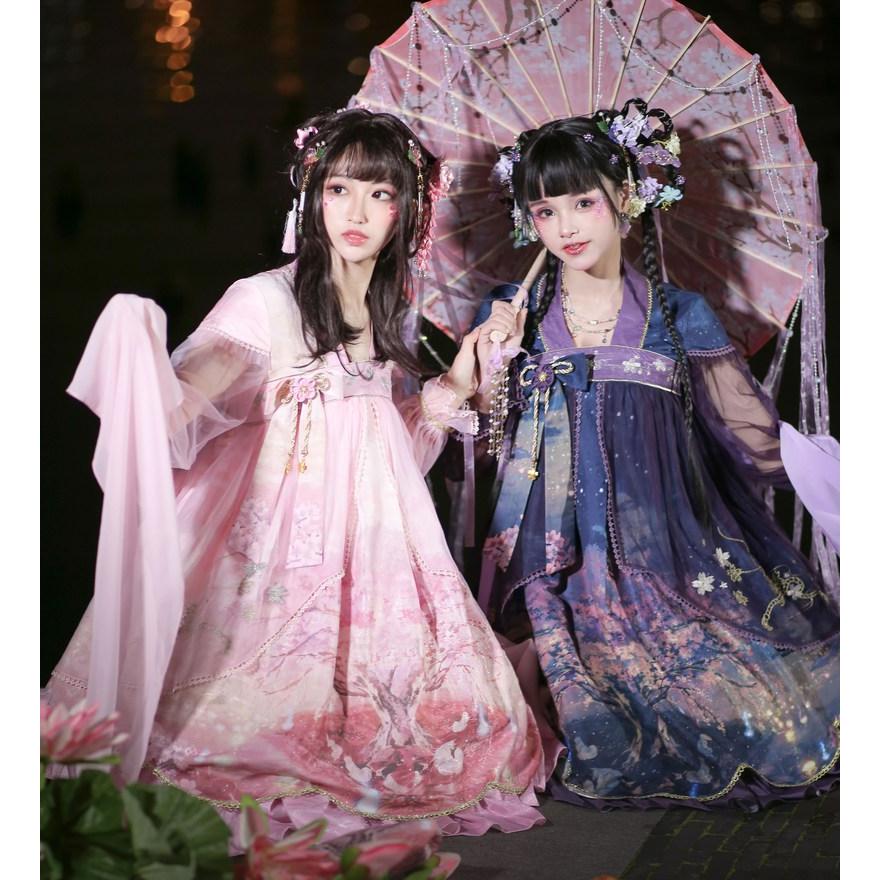 中華ロリータ 桜 幻想的 ゆめかわいい ロリィタ ワンピース コスプレ