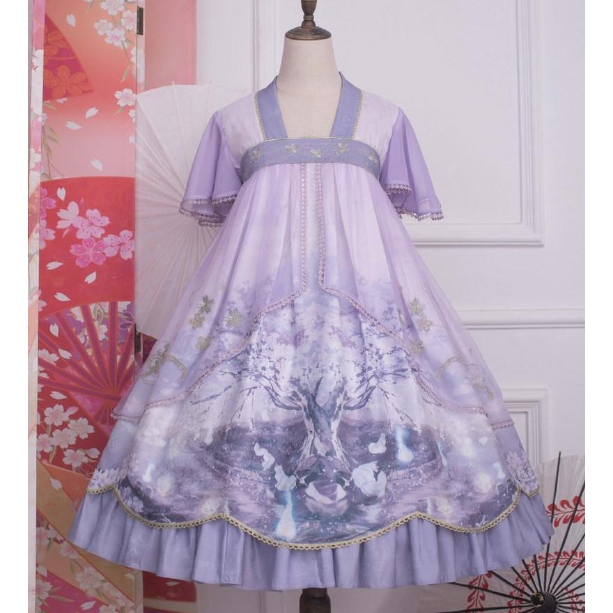 中華ロリータ 桜 幻想的 ゆめかわいい ロリィタ ワンピース コスプレ