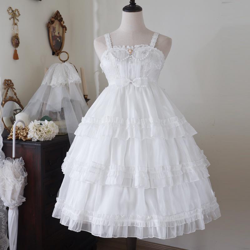 ロリータ ワンピース Lolita ジャンパースカート ドレス ノースリーブ