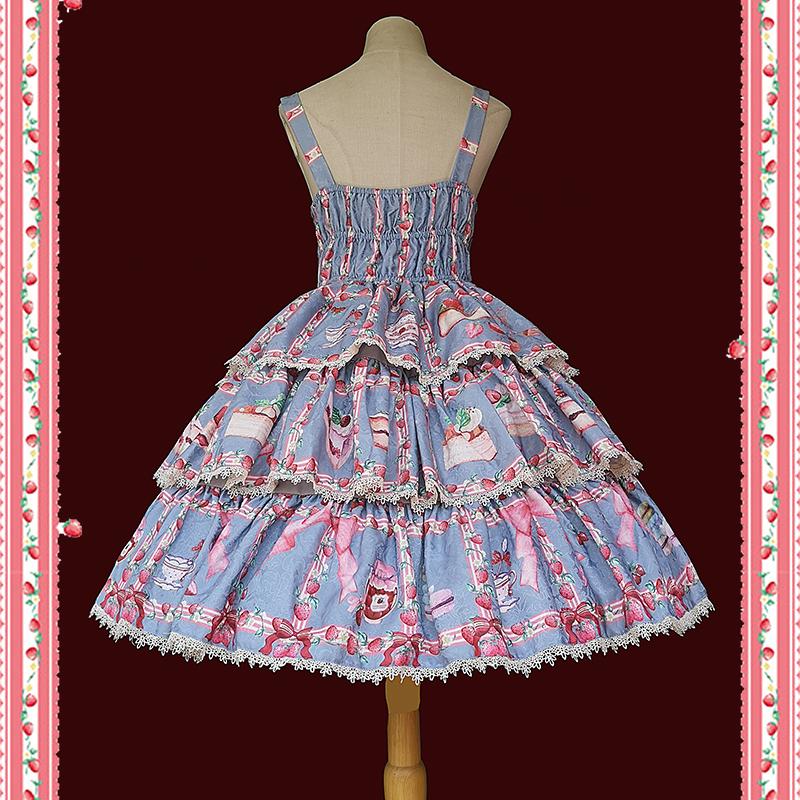 Lolita ロリータ ジャンパースカート ワンピース ドレス プリント