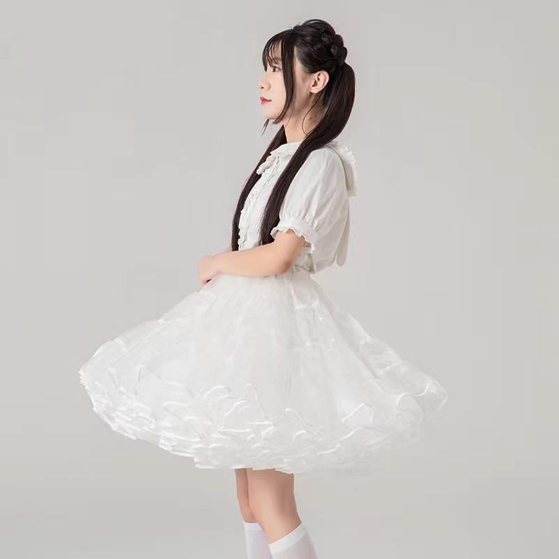 パニエ ボリューム ミディアム 膝丈 50cm丈 大人用 ロリータ ゴスロリ