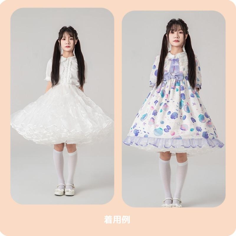 パニエ ボリュームアップ ロリータ フリルいっぱい ワイヤー無し