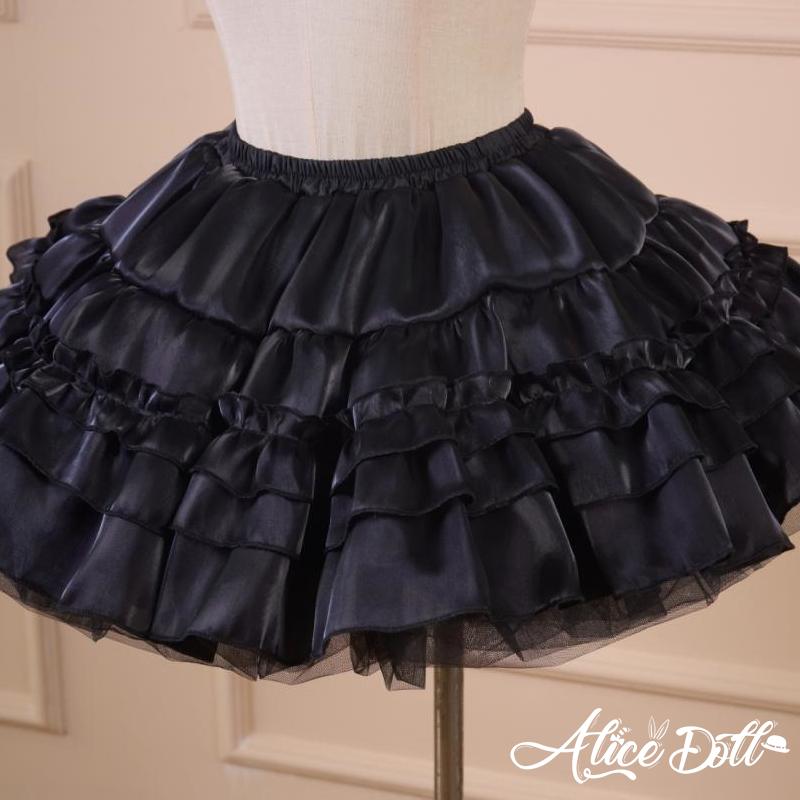 パニエ インナースカート ボリューム フリル ロリィタ 光沢感